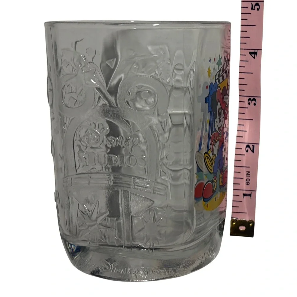 Disney World 2000 Celebration McDonalds Mickey‎ Mouse Glass Mugs Set of 3 Clear